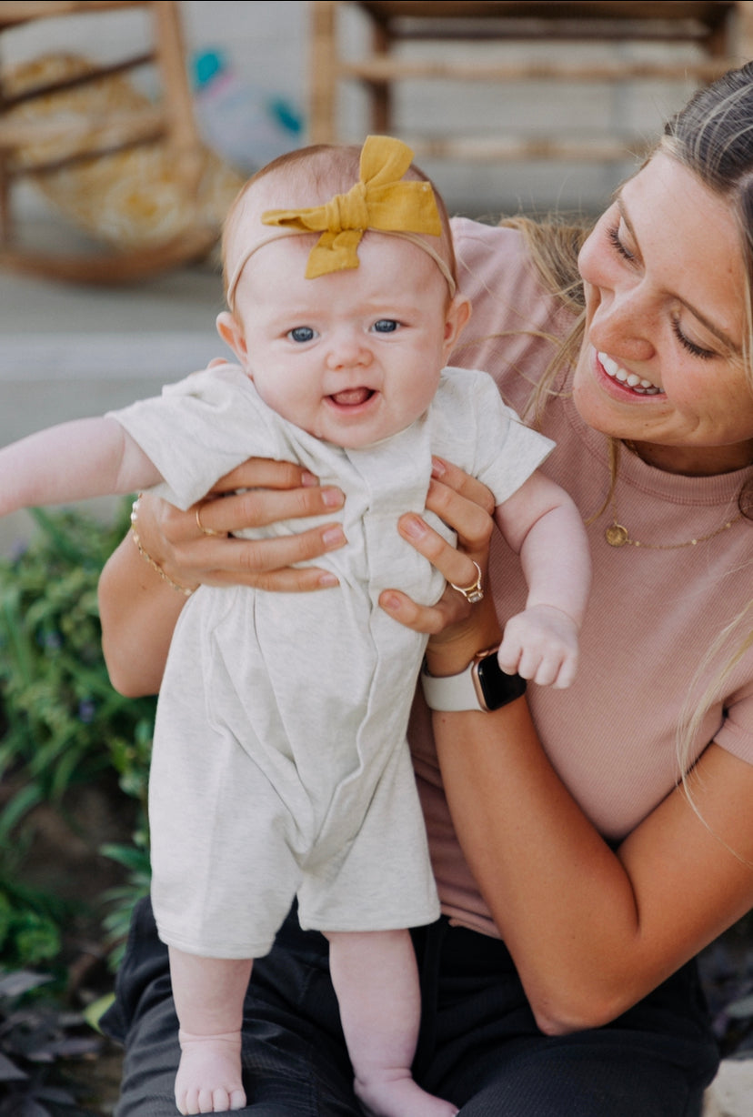 Powell Romper in Heathered Cream